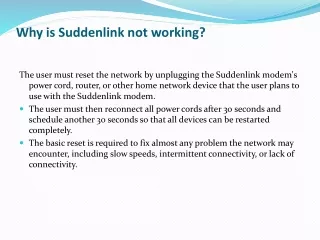 Why is my suddenlink not working?