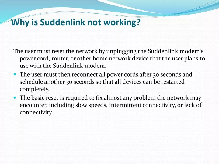 why is suddenlink not working