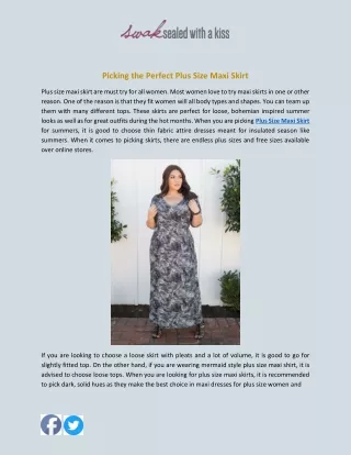 Picking the Perfect Plus Size Maxi Skirt