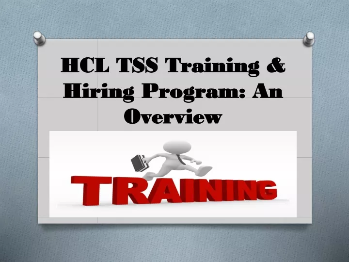 hcl tss training hiring program an overview