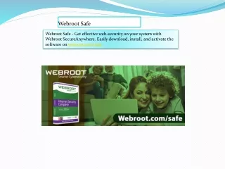 Webroot Safe - Download And Install Webroot | webroot.com/safe