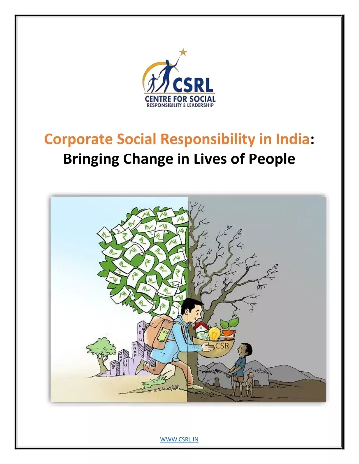corporate social responsibility in india bringing