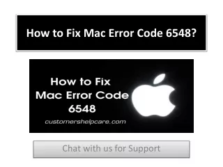 How to Fix Mac Error Code 6548?