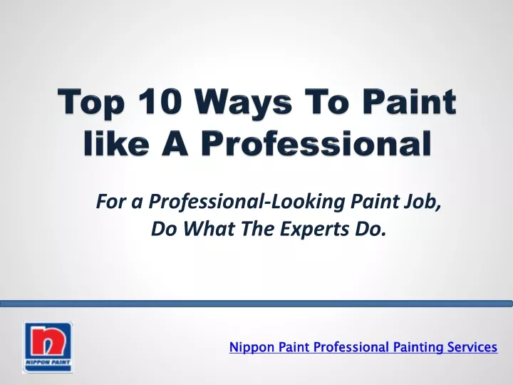 top 10 ways to paint like a professional