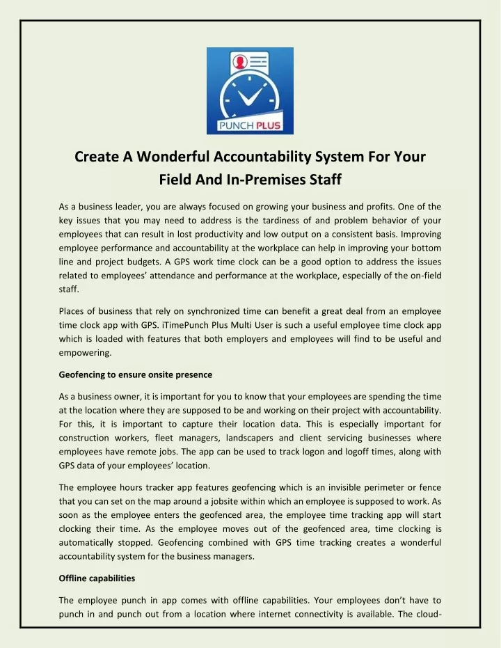 create a wonderful accountability system for your