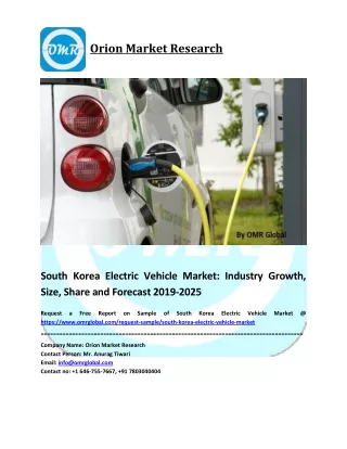 South Korea Electric Vehicle Market Size, Share, Trends & Forecast 2019-2025