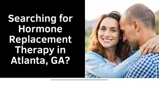 searching for hormone replacement therapy