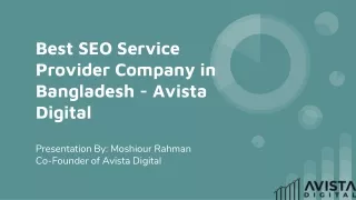 Best SEO Service Provider Company in Bangladesh - Avista Digital