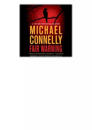 [AUDIOBOOK] Fair Warning By Michael Connelly Free Download