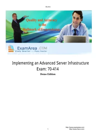 Implementing an Advanced Server Infrastructure 70-414 Exam Pass with Guarantee