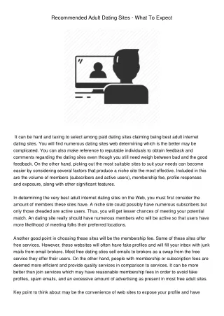 recommended adult dating sites what to expect
