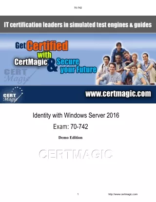 Microsoft Identity with Windows Server 2016 Exam 70-742 Pass Guarantee