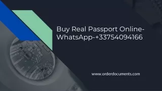 Buy Real Passport Online