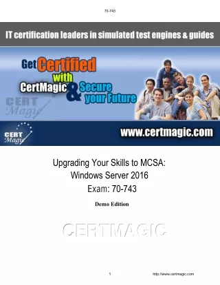 Microsoft Upgrading Your Skills to MCSA: Windows Server 2016 Exam 70-743 Pass Guarantee