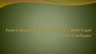 Fastest Way to Grow Your Business with Travel Portal Software