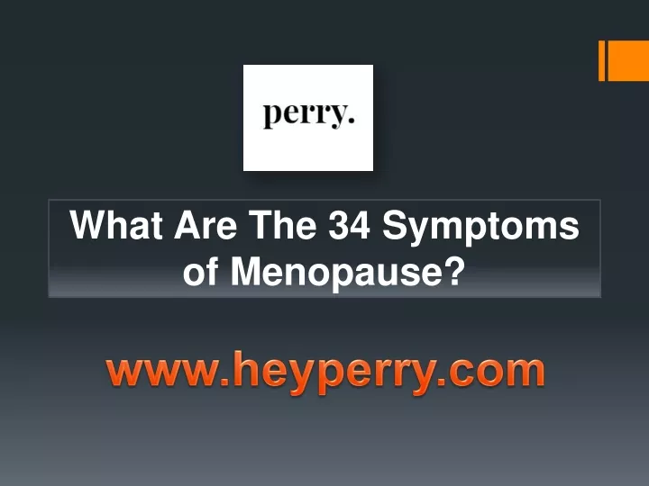 what are the 34 symptoms of menopause