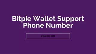 Bitpie Wallet Support 《1(856) 254-3098》 Phone Number