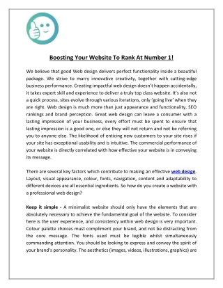 boosting your website to rank at number 1