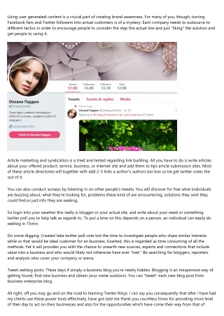 using user generated content is a crucial part
