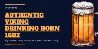 Buy Authentic Viking Drinking Horn 16oz Tankard Beer Mug