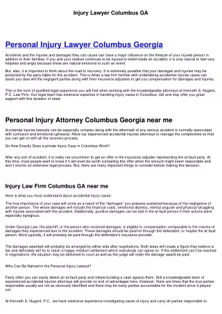 Personal Injury Lawyer Columbus GA