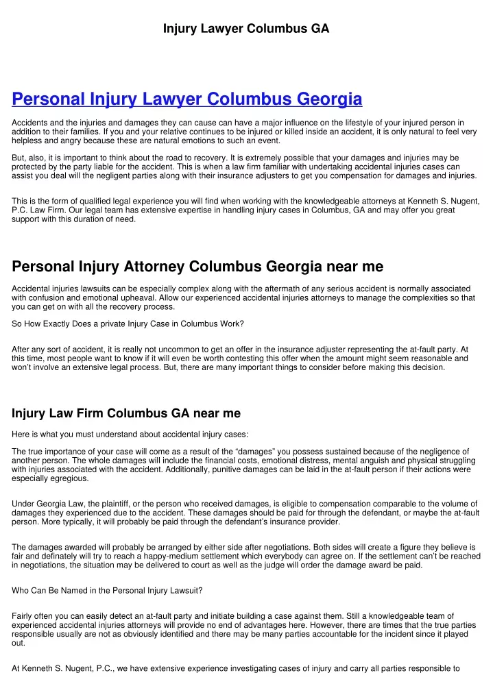 injury lawyer columbus ga