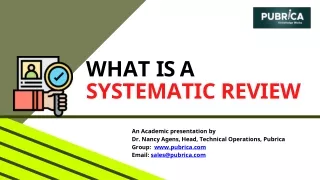 what is a systematic review
