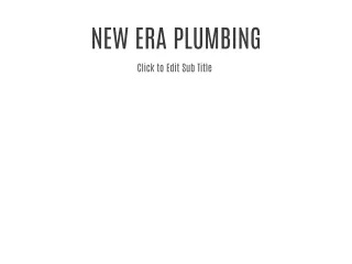 NEW ERA PLUMBING