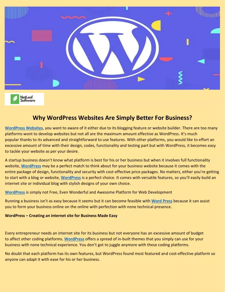 why wordpress websites are simply better