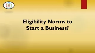 Eligibility Norms to Start a NBFC Business
