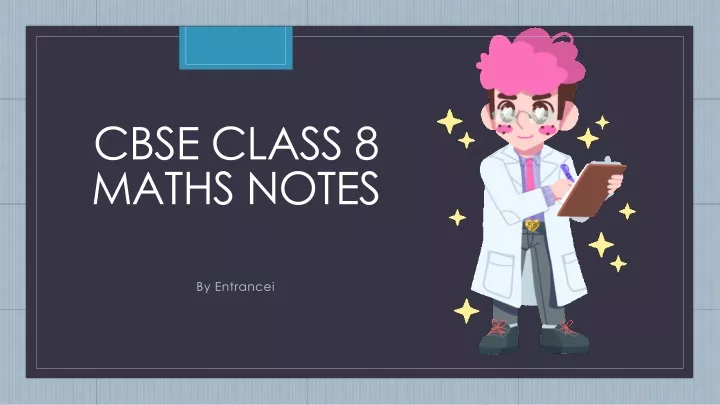 cbse class 8 maths notes