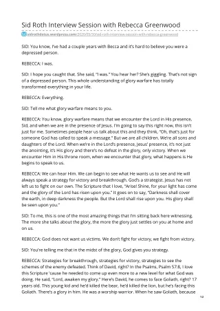 sid roth interview session with rebecca greenwood