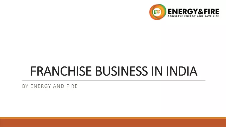 franchise business in india