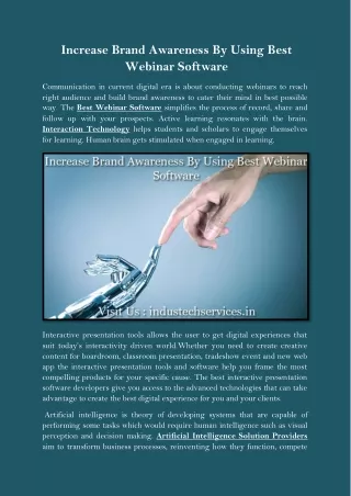 increase brand awareness by using best webinar