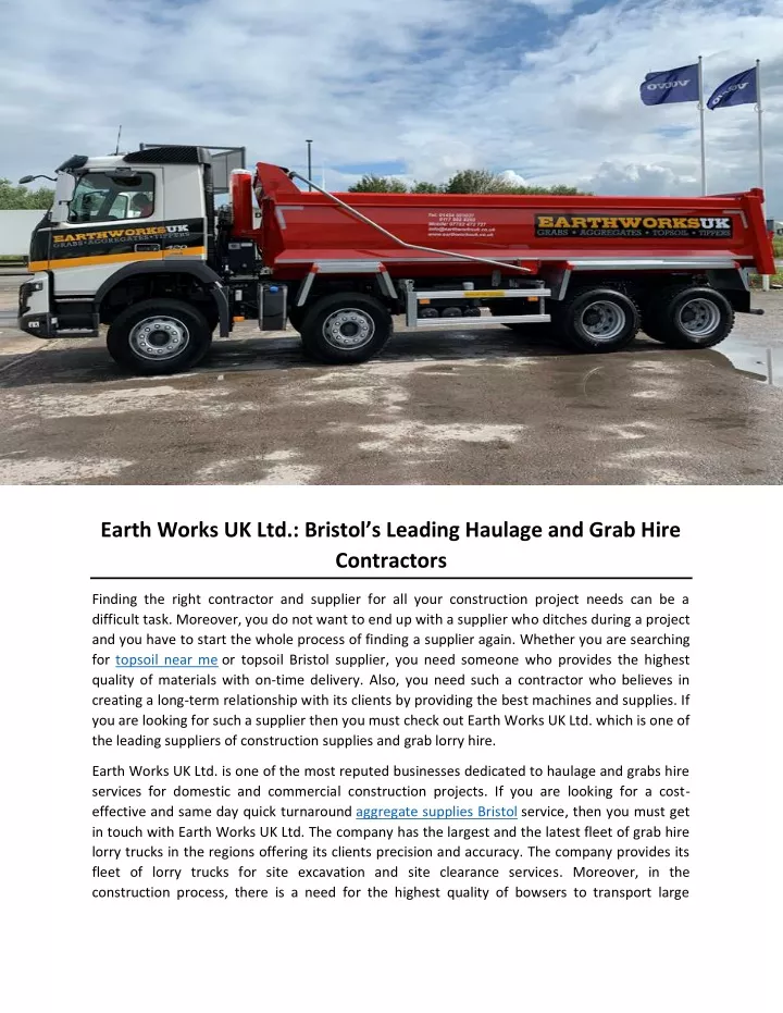 earth works uk ltd bristol s leading haulage