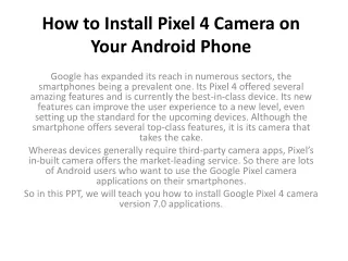 how to install pixel 4 camera on your android phone