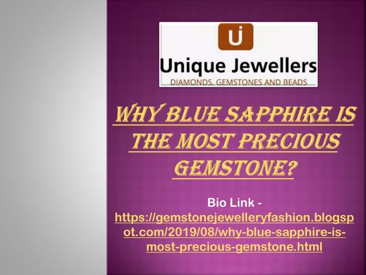 why blue sapphire is the most precious gemstone