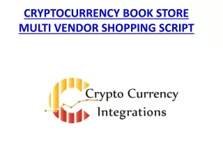 cryptocurrency book store multi vendor shopping script