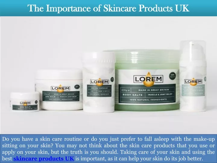 the importance of skincare products uk