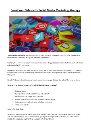 boost your sales with social media marketing