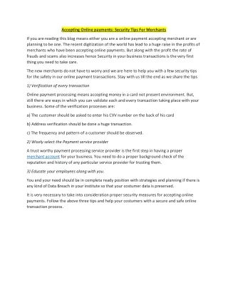 accepting online payments security tips