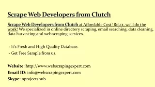 scrape web developers from clutch
