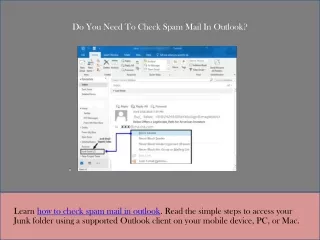do you need to check spam mail in outlook