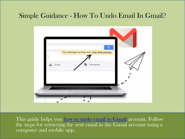 simple guidance how to undo email in gmail