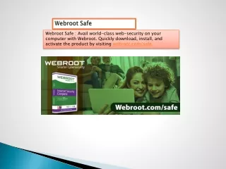 Activate webroot safe with key code - webroot.com/safe