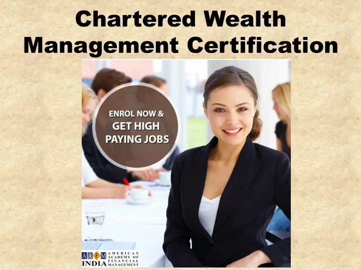 chartered wealth management certification