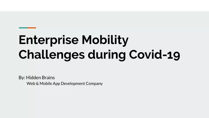 enterprise mobility challenges during covid 19