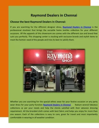 Raymond showroom Anna Nagar