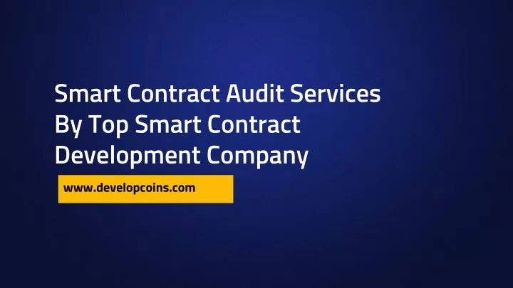smart contract audit services by top smart