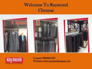 Raymond suits showroom in Chennai